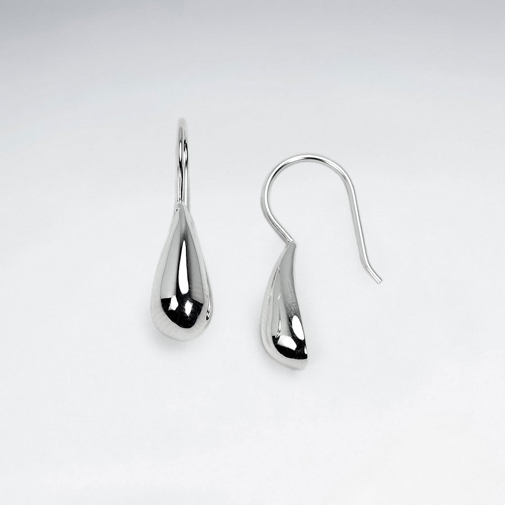 Elegantly Classic Half Hoop Sterling Silver Earrings