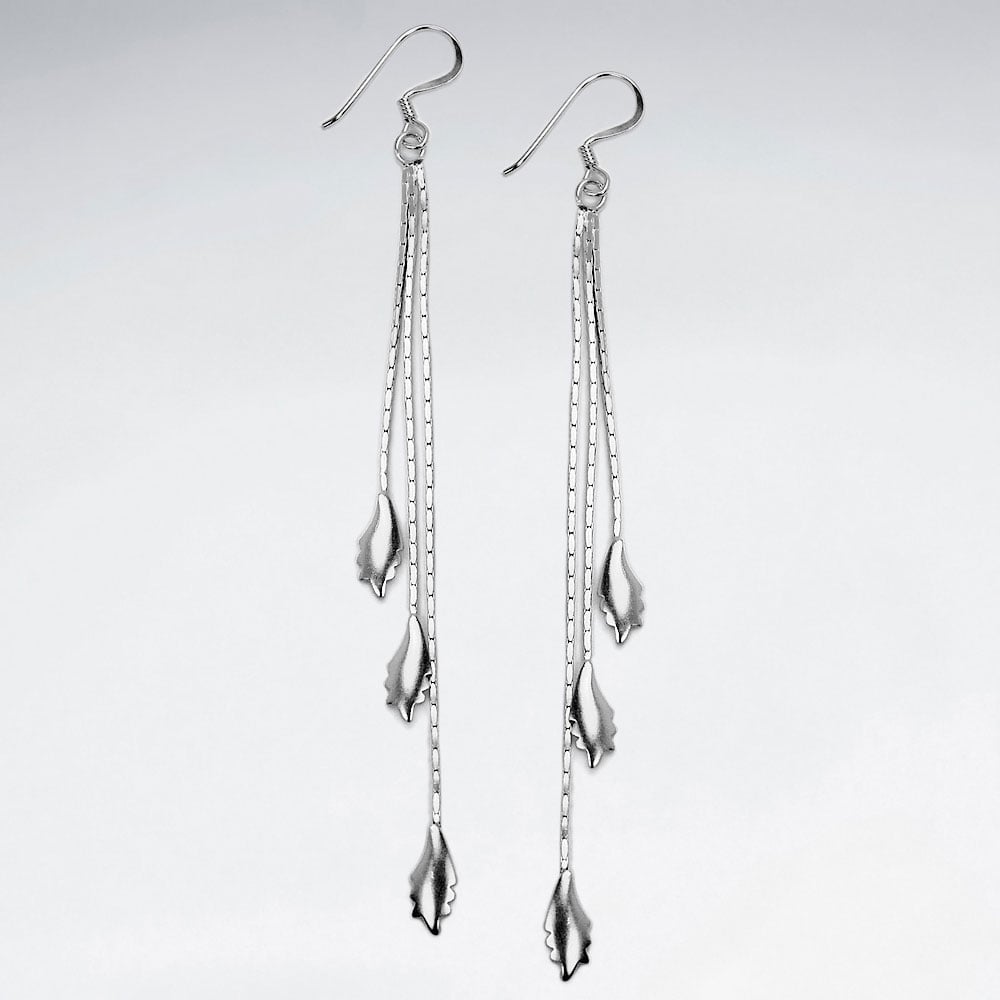 Sterling Silver Cascade Dangle Fashion Earrings