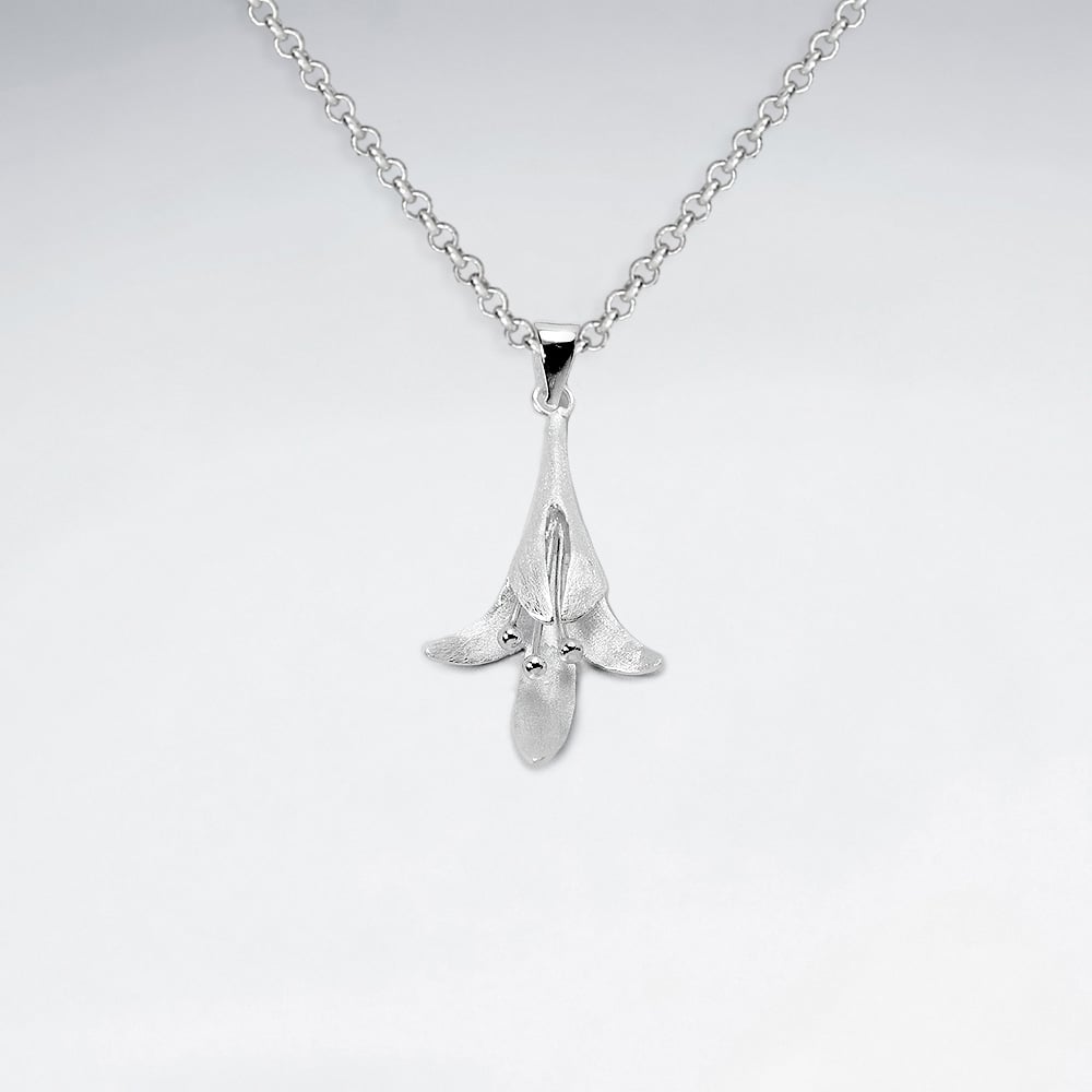 Sterling Silver Delicate Flower Pendant