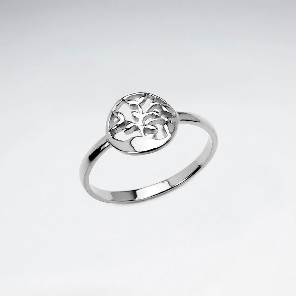 Sterling Silver Budding Tree Ring