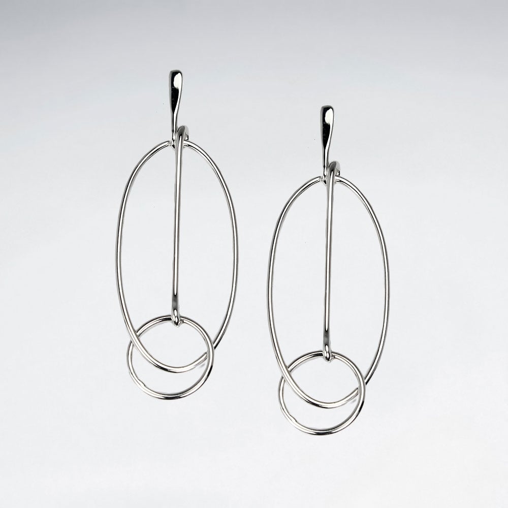 The Grand Resolve Sterling Silver Openwork Statement Earrings