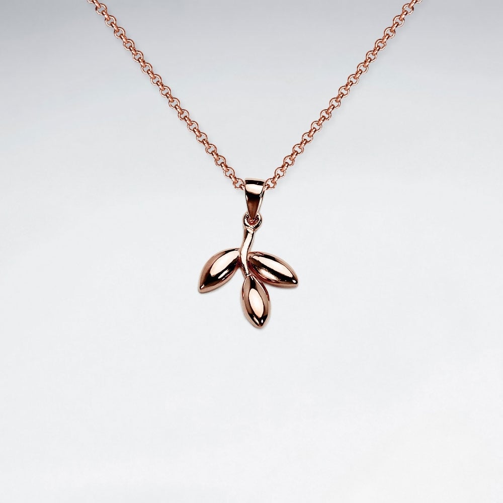 The Modest Tree Leaf & Branch Pendant in Sterling Silver