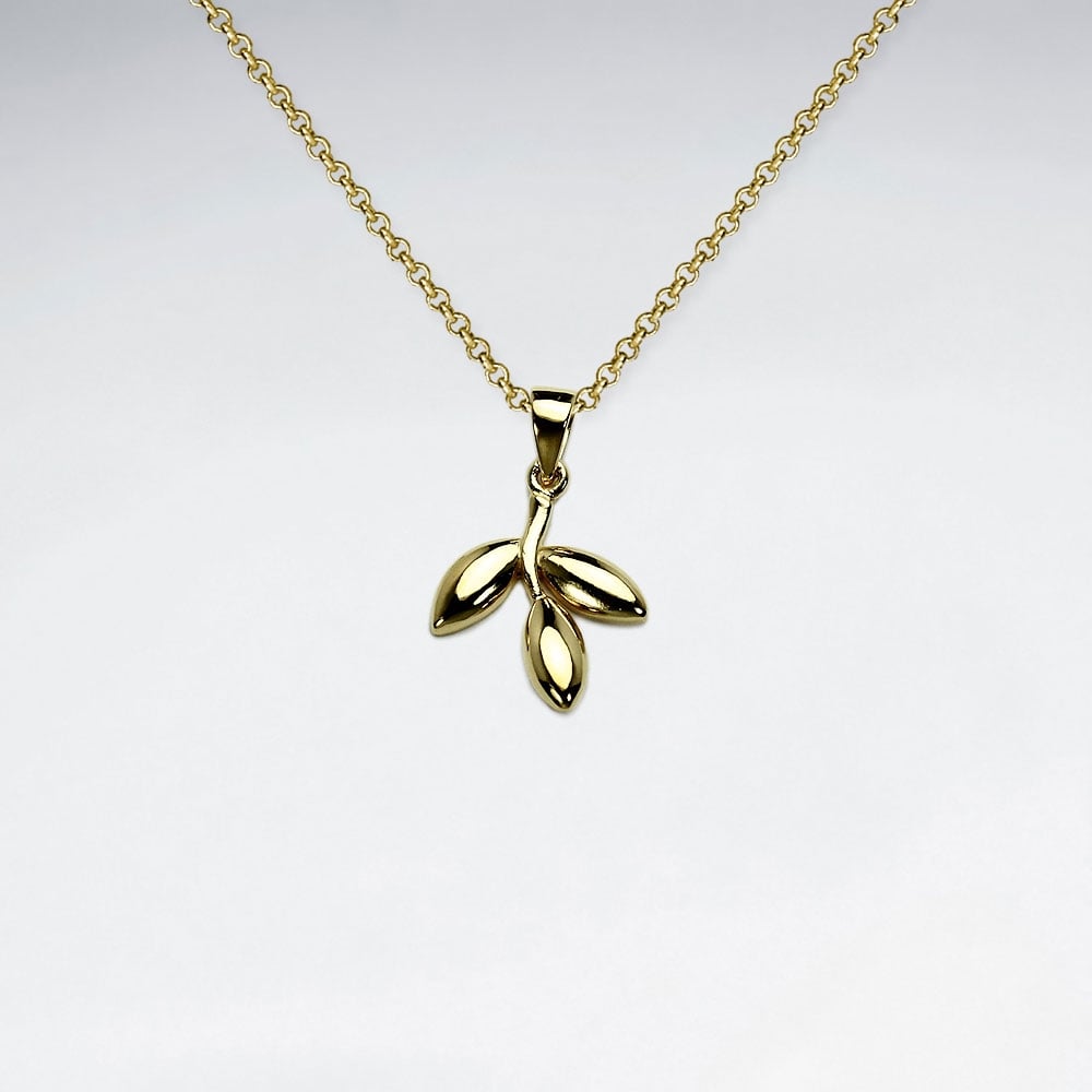 The Modest Tree Leaf & Branch Pendant in Sterling Silver