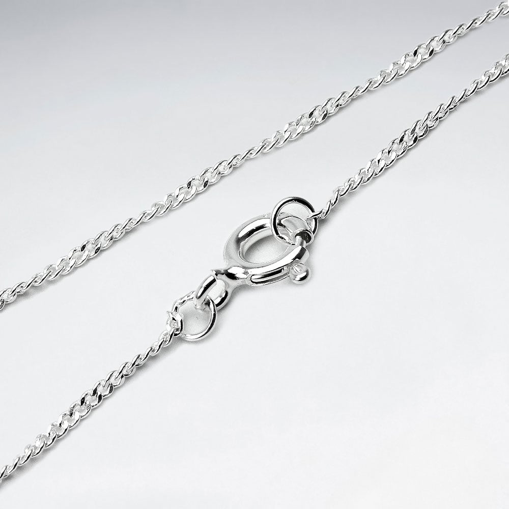 Soldered Diamond Cut 925 Silver Chain