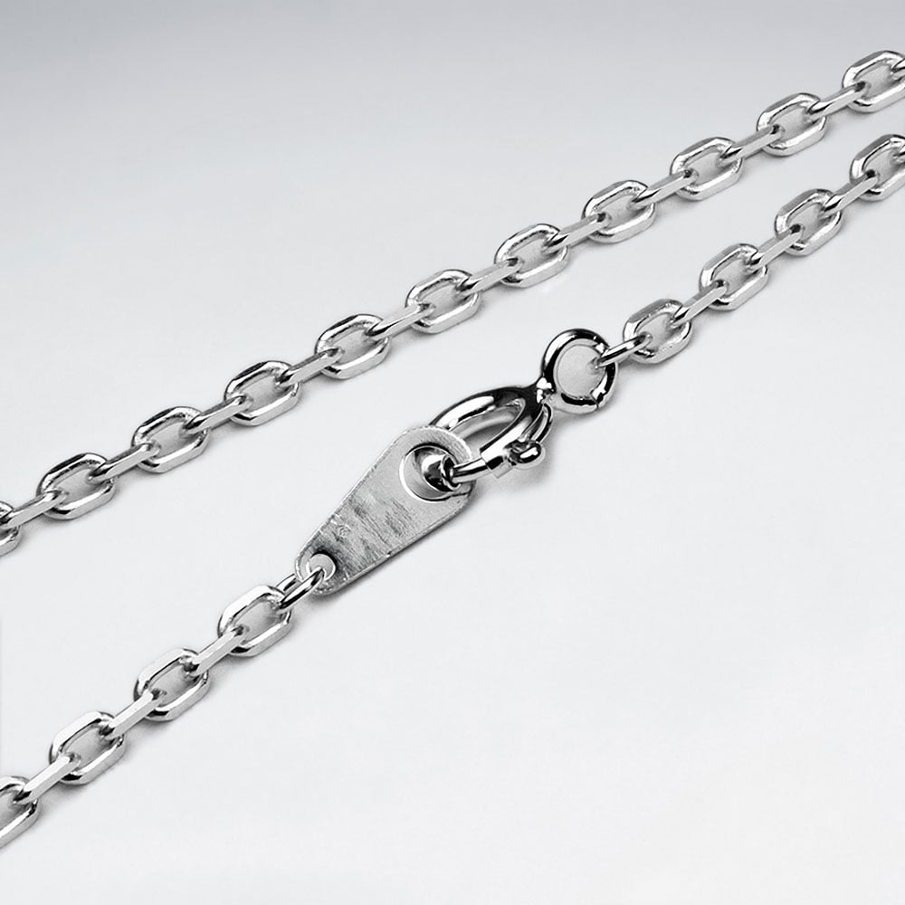 Soldered Diamond Cut Silver Chain