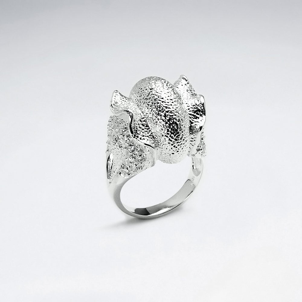 Sterling Silver Contemporary With CZ Ring