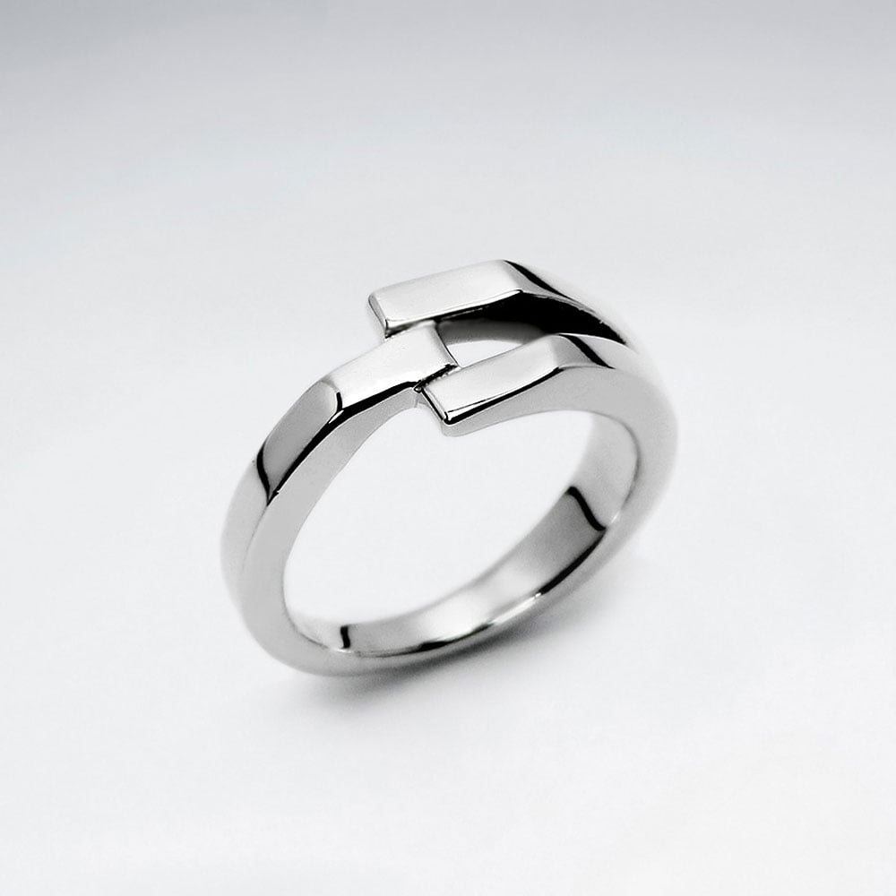 Sterling Silver Modern Geometric Ring