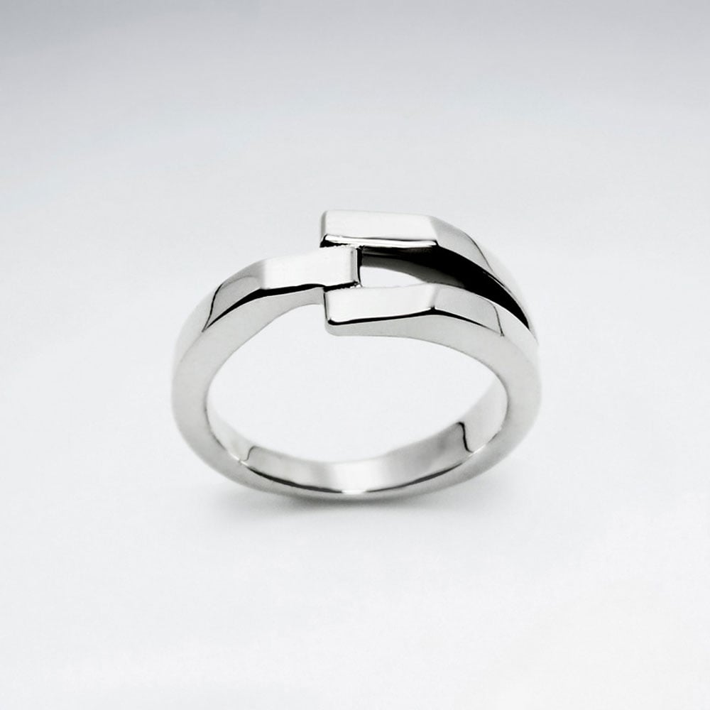 Sterling Silver Modern Geometric Ring