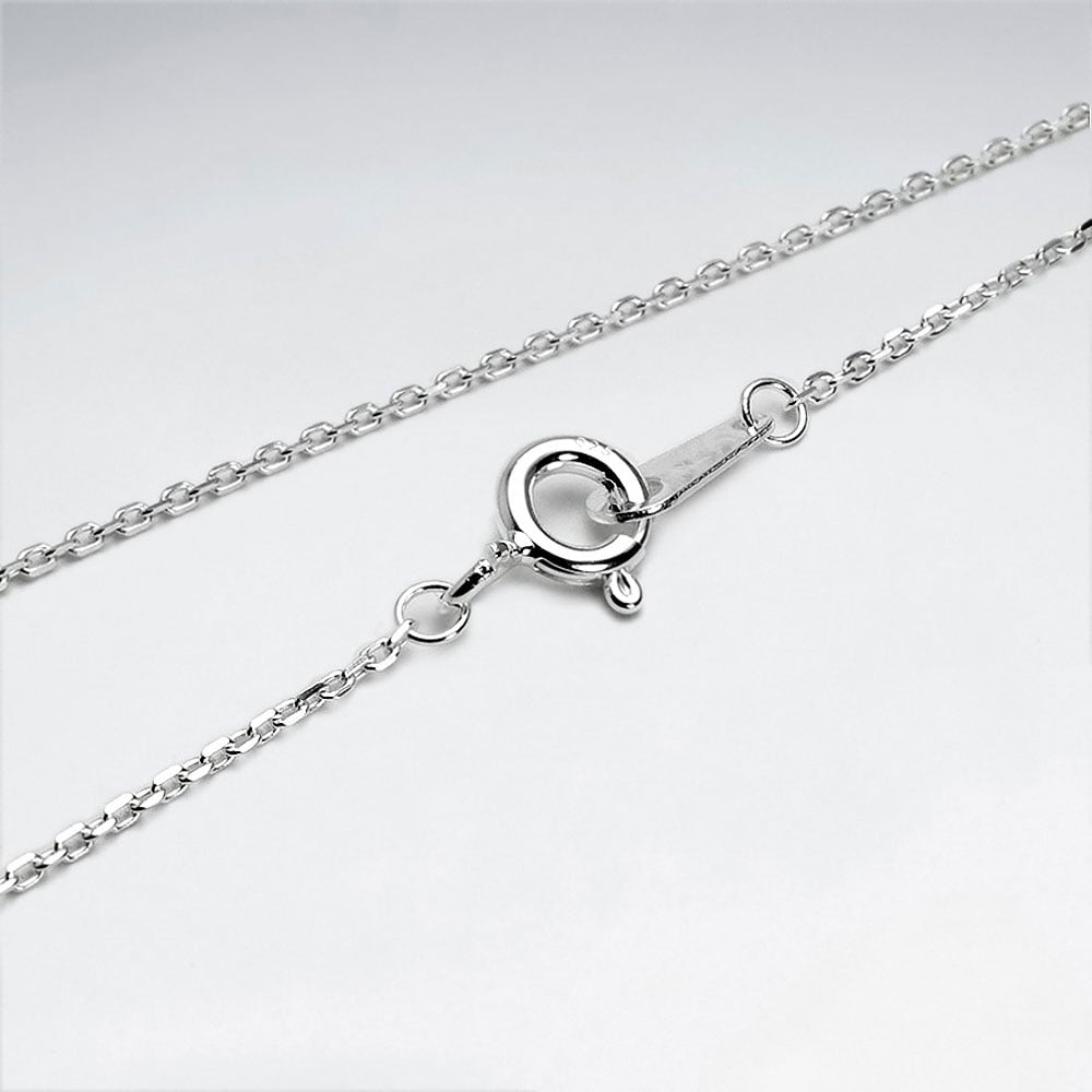 Soldered Diamond Cut Silver Chain