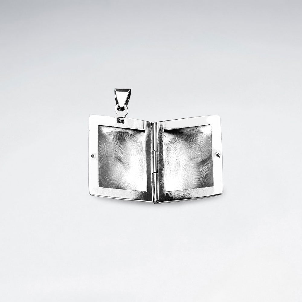 Square Sterling Silver Pendant Locket