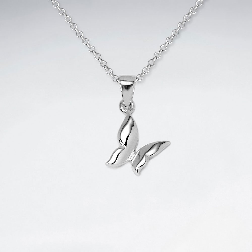 Nature's Delight Butterfly Pendant in Sterling Silver