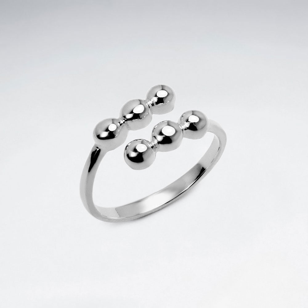 Sterling Silver Split Ball Ring