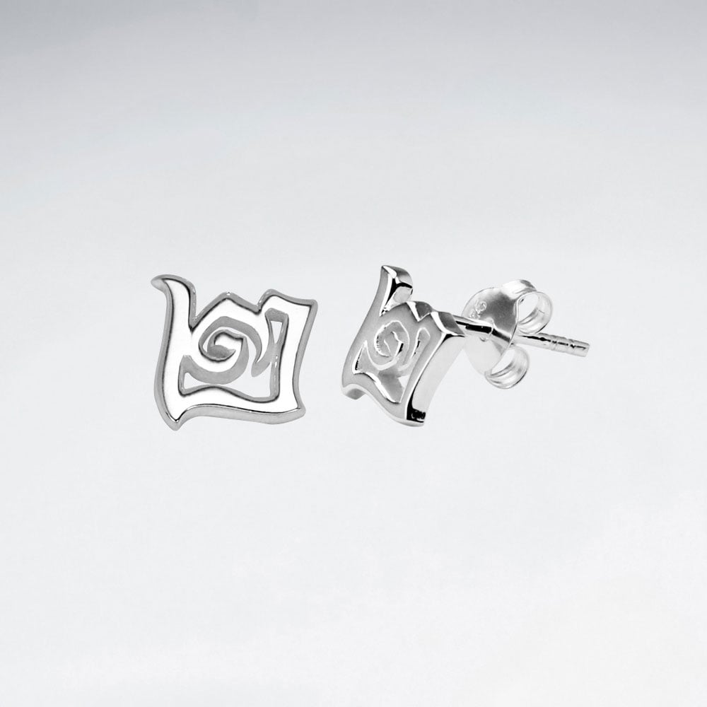 Sterling Silver Thai Number Earring-"Two"