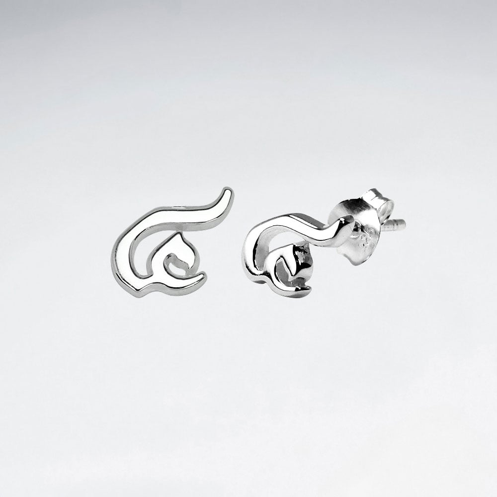 Sterling Silver Thai Number Earring-"Four"