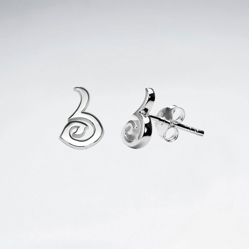 Sterling Silver Thai Number Earring-"Six"