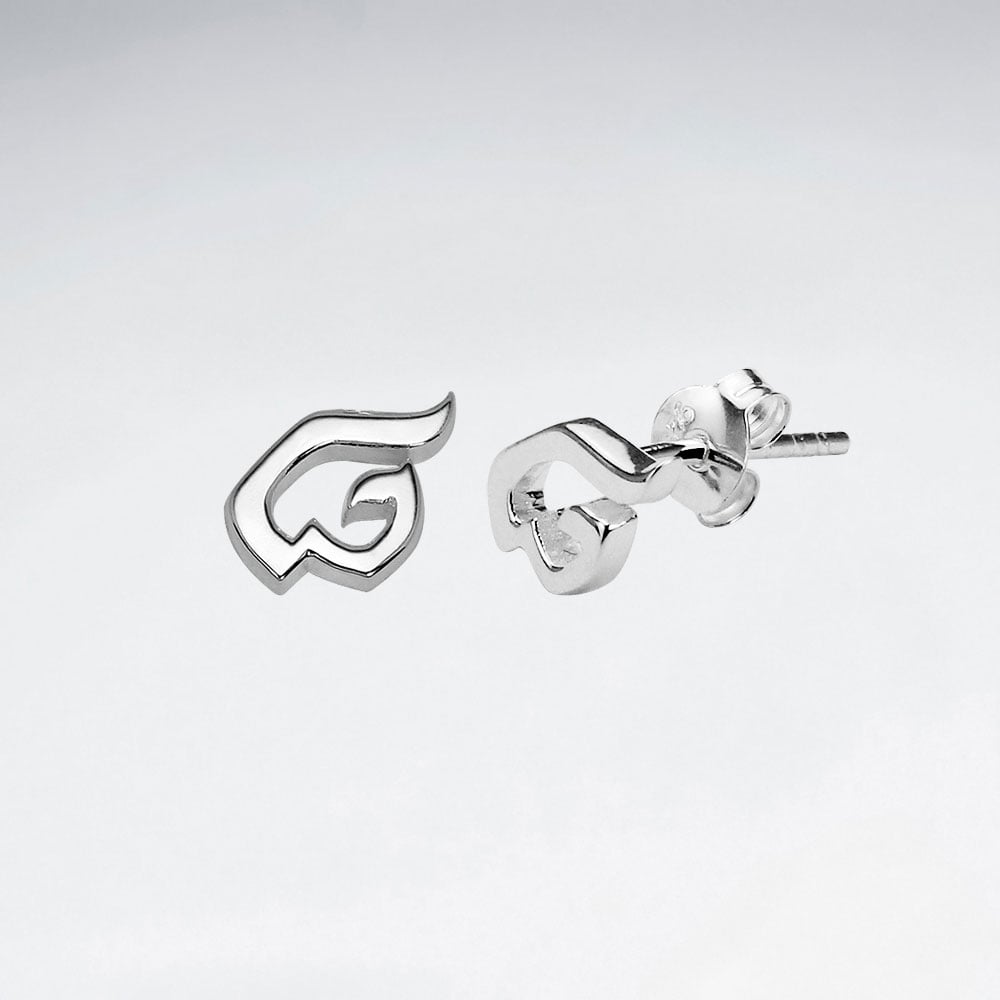 Sterling Silver Thai Number Earring-"Eight"