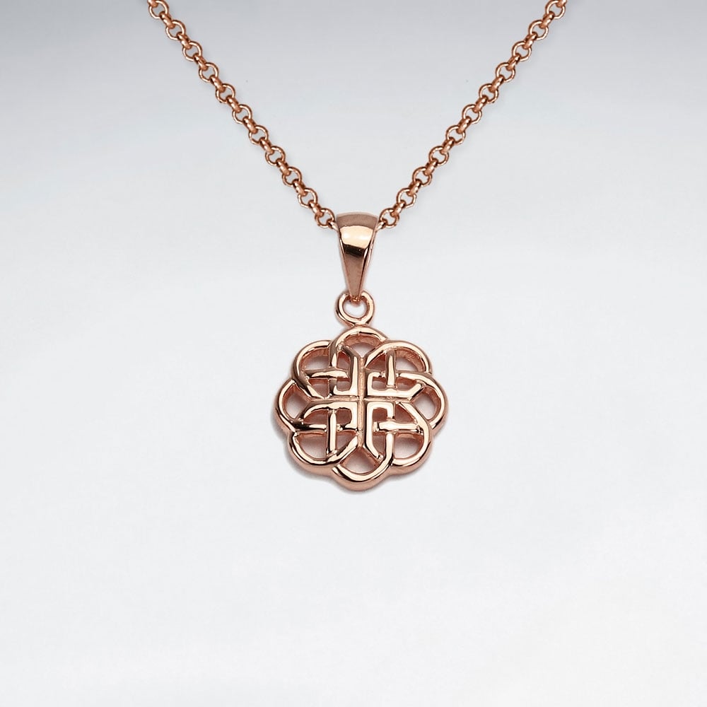 Interwoven Celtic Style Openwork Pendant in Sterling Silver