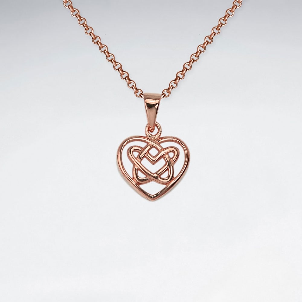 Knotted Heart Sterling Silver Pendant