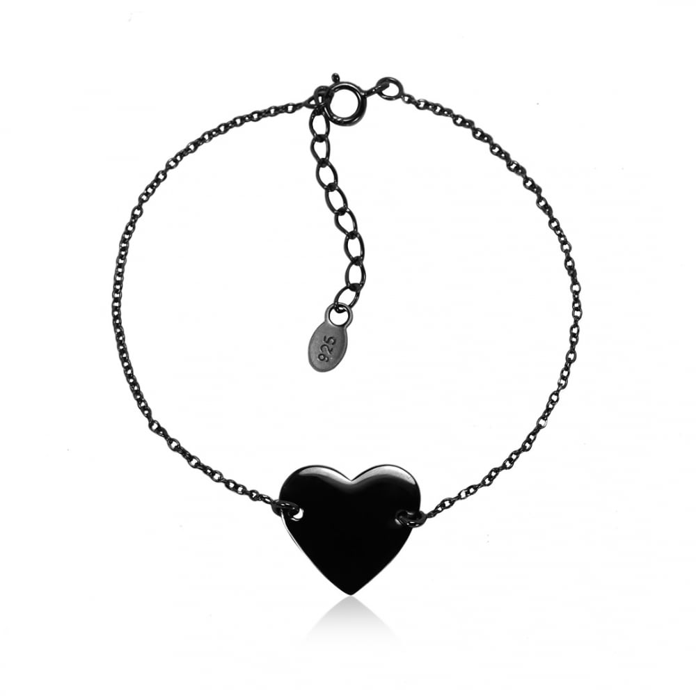 Engravable 925 Silver Heart Bracelet