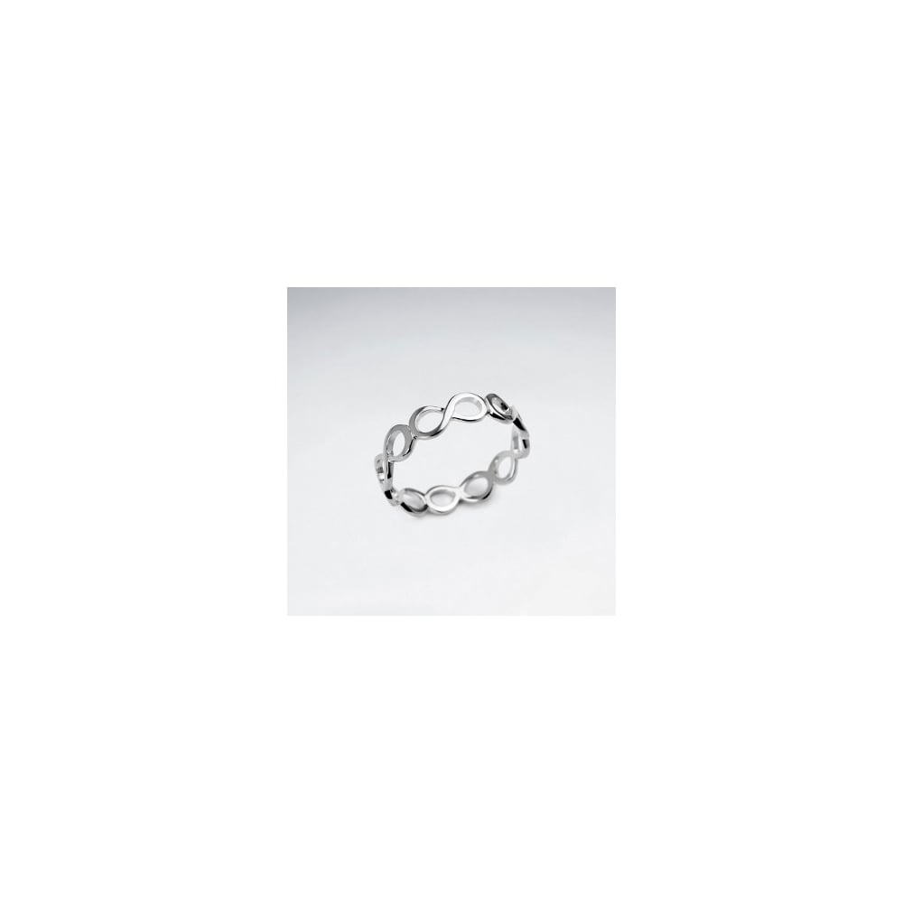 Sterling Silver Openwork Infinity Wrap Ring