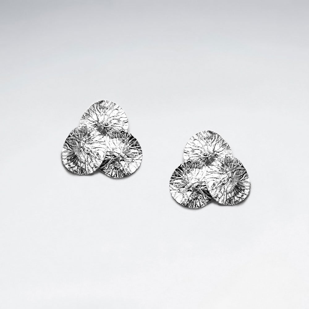 Sterling Silver Organic Dried Leaf  Knot Earrings
