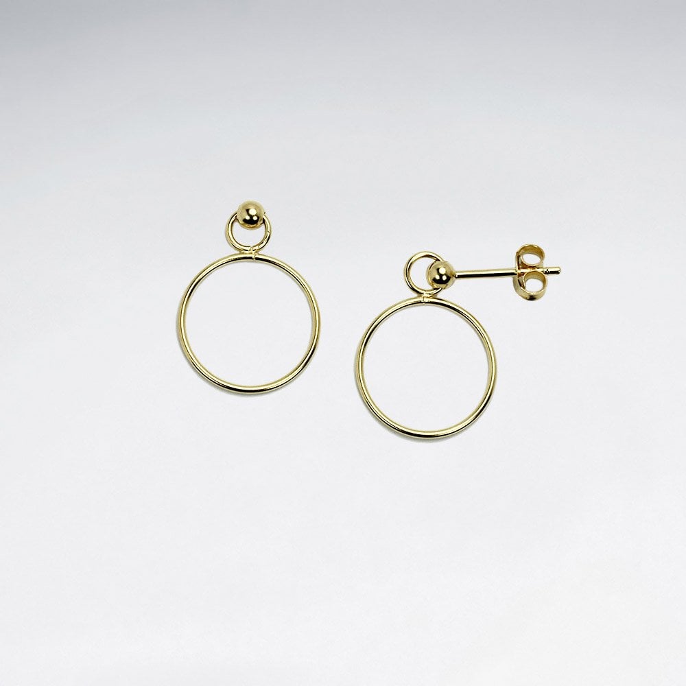 Sterling Silver Openwork Circle Dangle Earrings