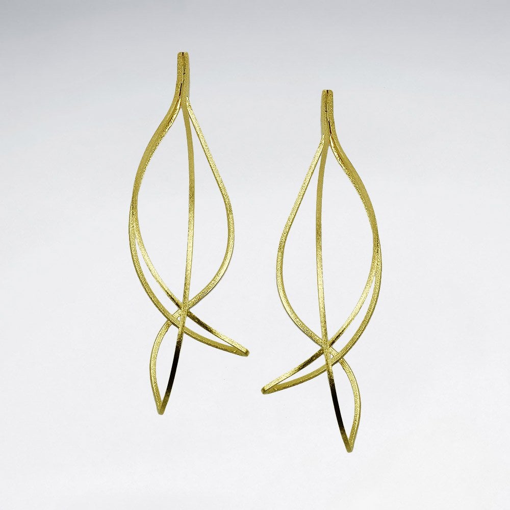 Sterling Silver Organic Sculpted Openwork Earrings