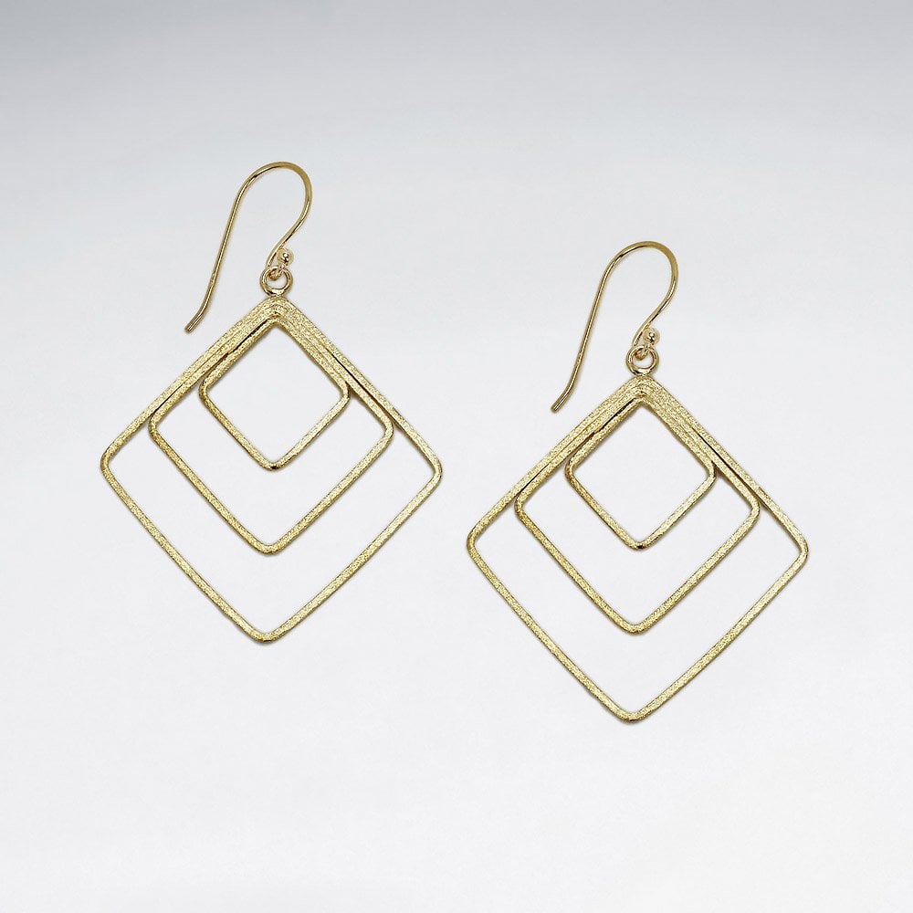 Sterling Silver Gradual Openwork Diamond-Silhouette Earrings