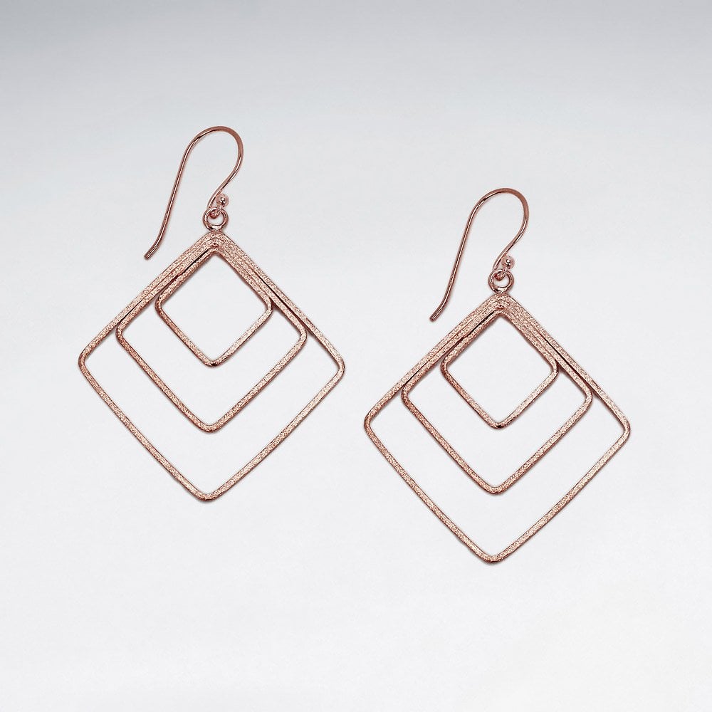 Sterling Silver Gradual Openwork Diamond-Silhouette Earrings