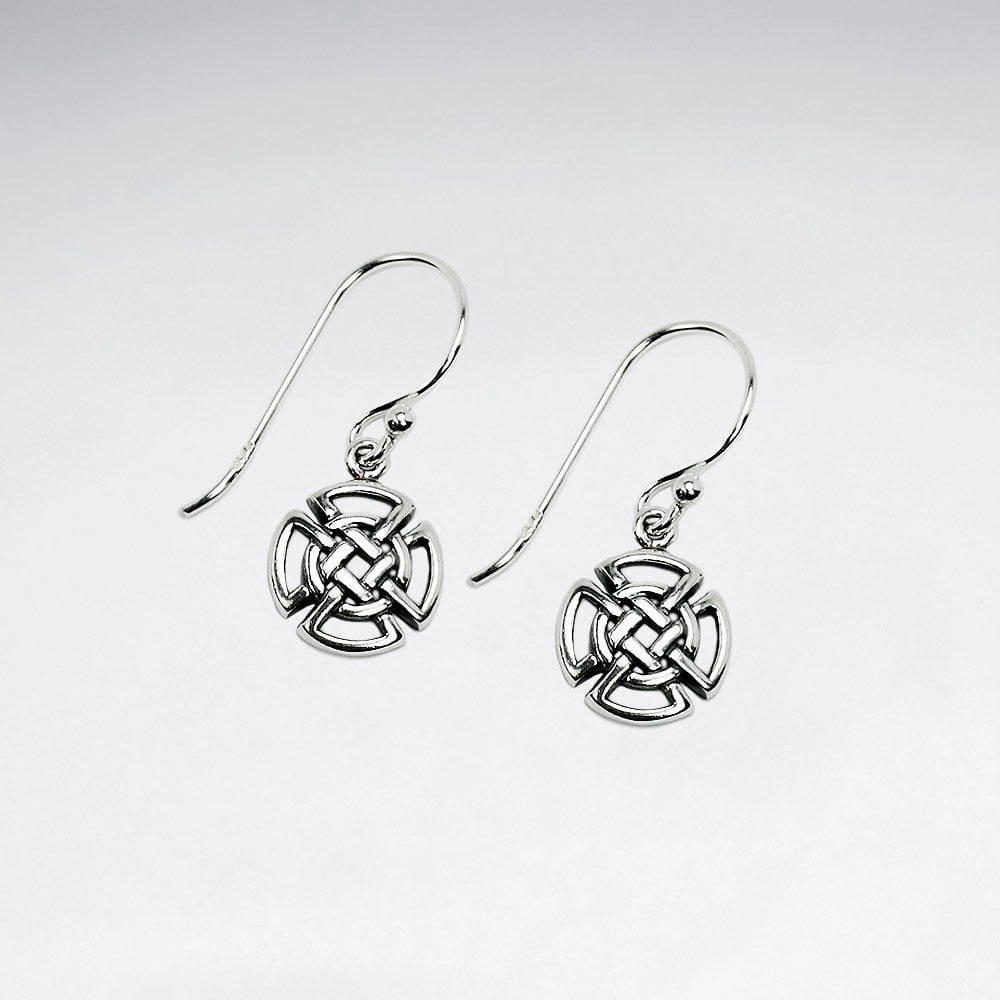 Sterling Silver Ornate Openwork Medallion Earrings