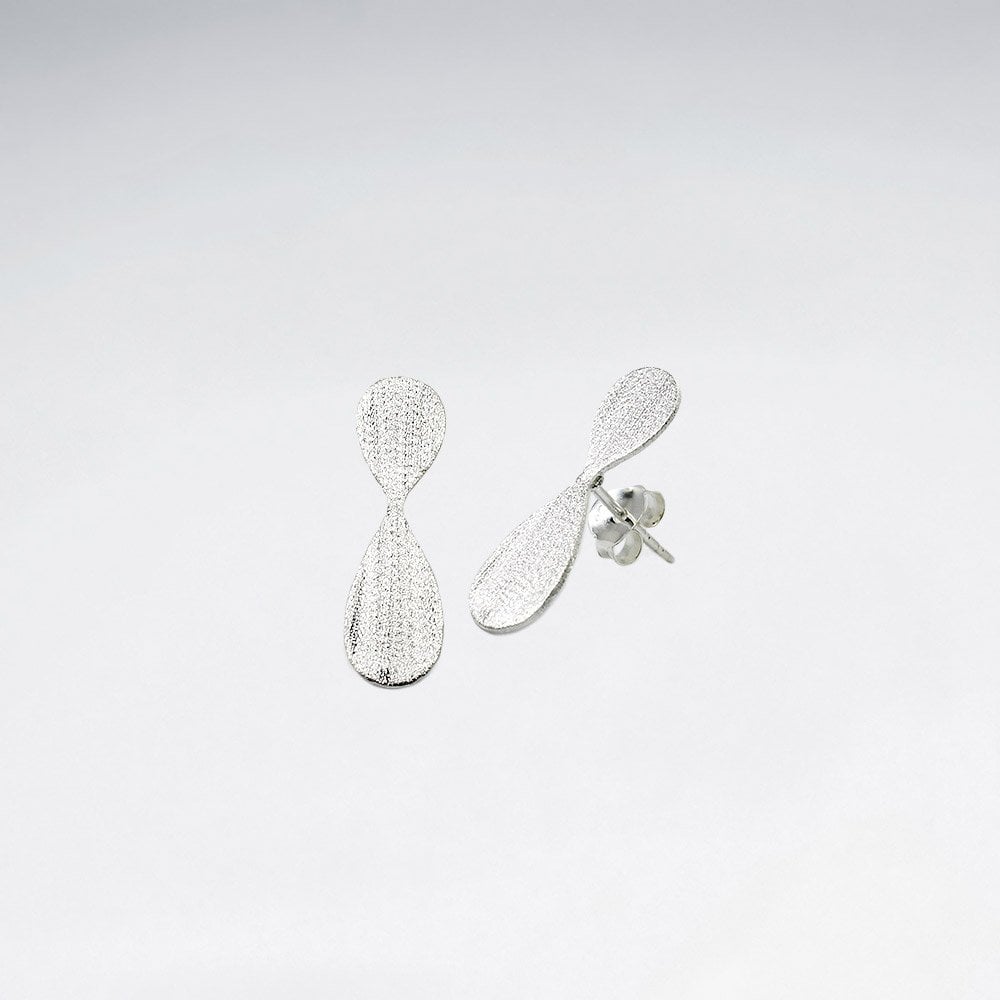 Sterling Silver Matte Eights Stud Earrings