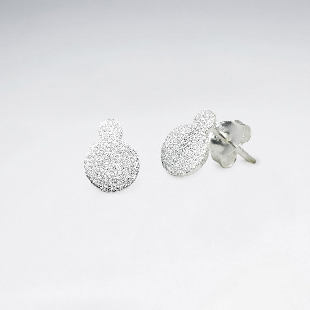 Sterling Silver Matte Silhouette Stud Earrings