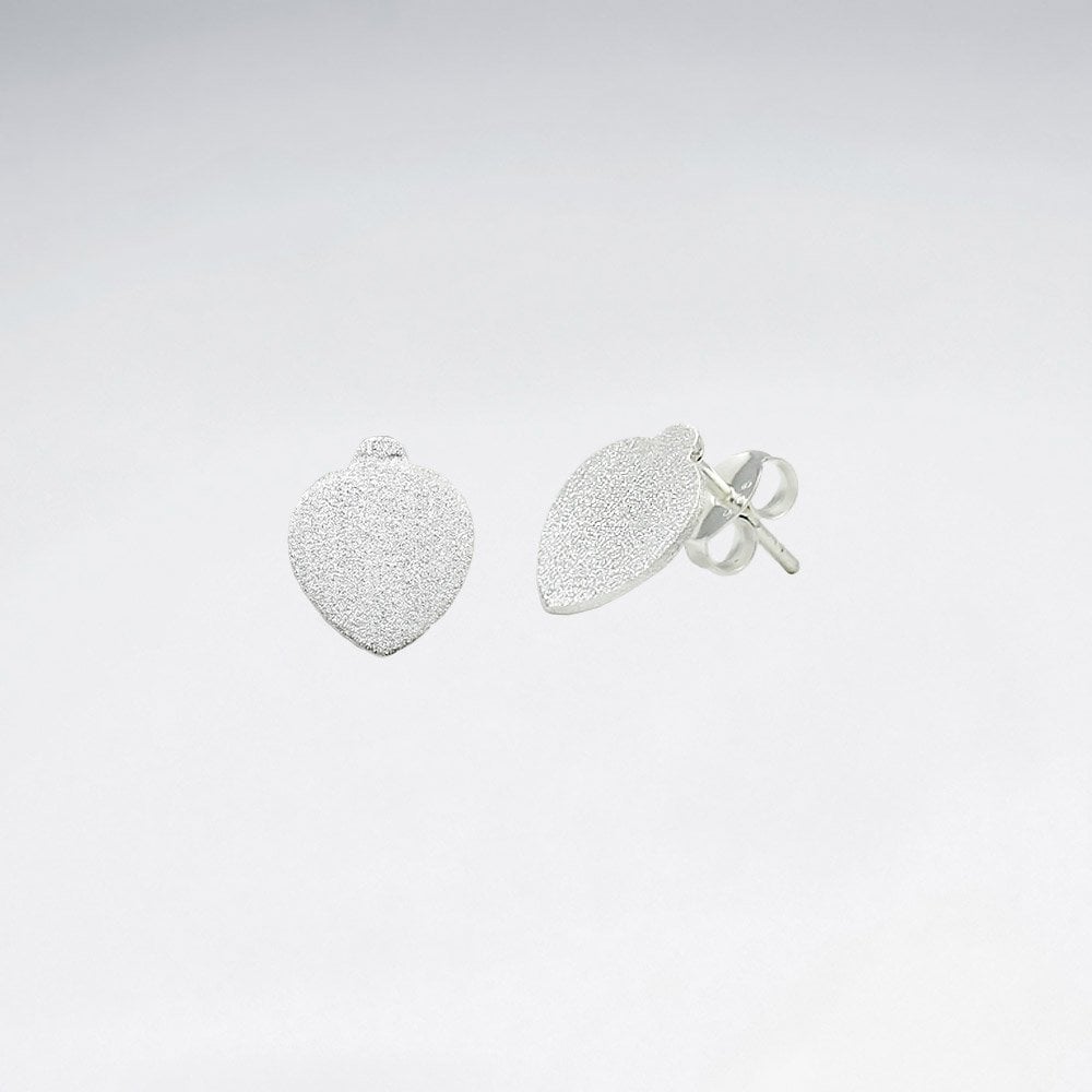 Sterling Silver Ornament Silhouette Stud Earrings
