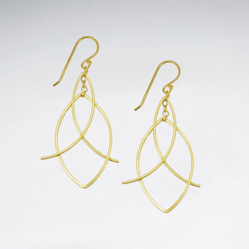 Openwork Embellished Sterling Silver Dangle Earrings