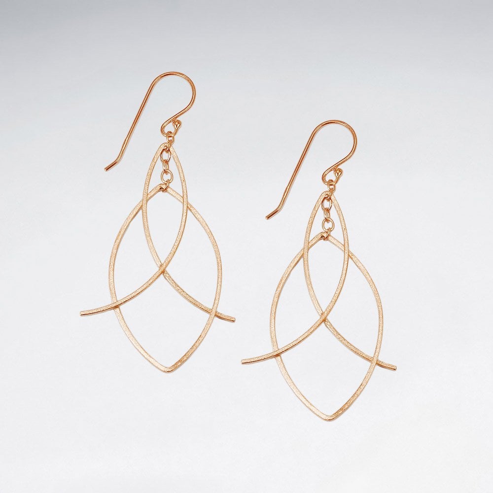 Openwork Embellished Sterling Silver Dangle Earrings