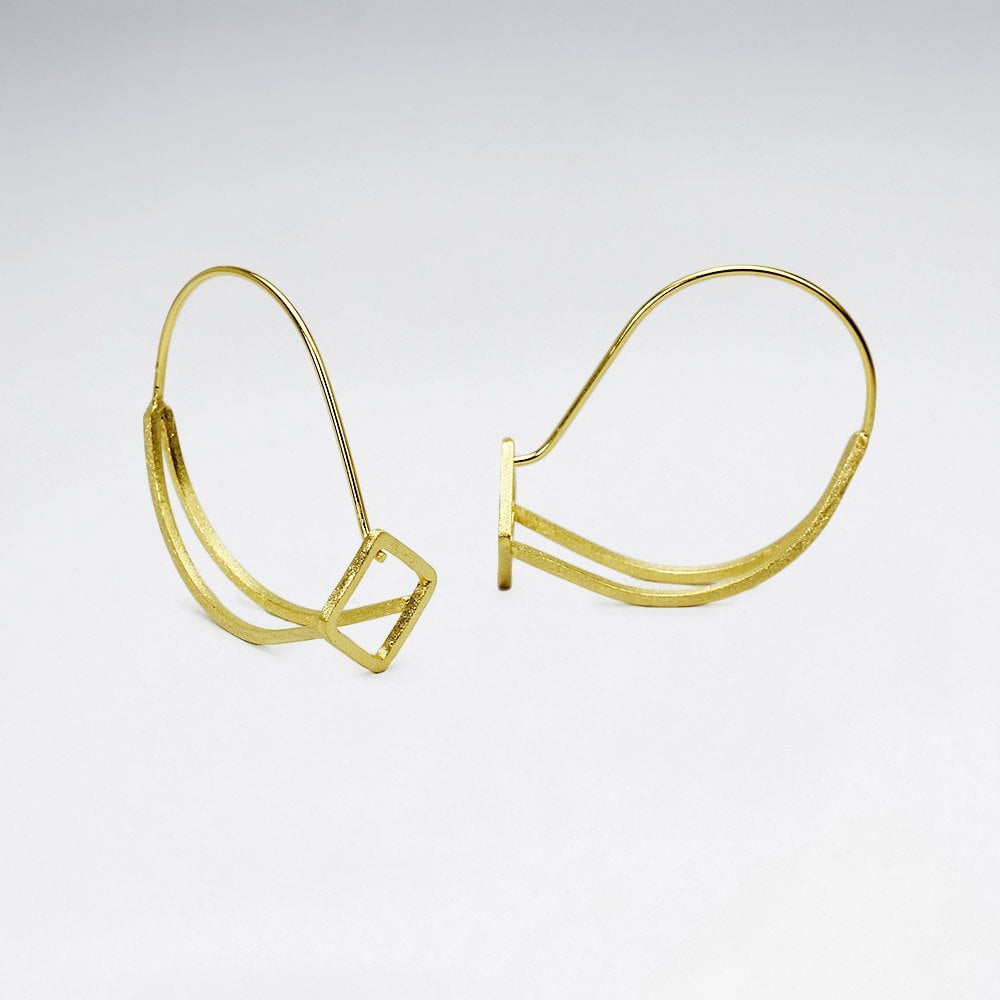 Bold Openwork Marquise 925 Silver Earrings