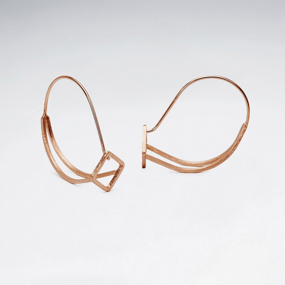 Bold Openwork Marquise 925 Silver Earrings