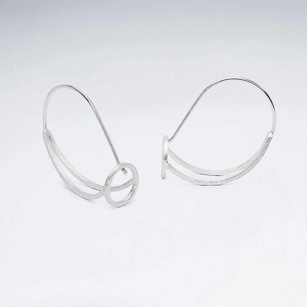 Openwork Circular 925 Silver Earrings