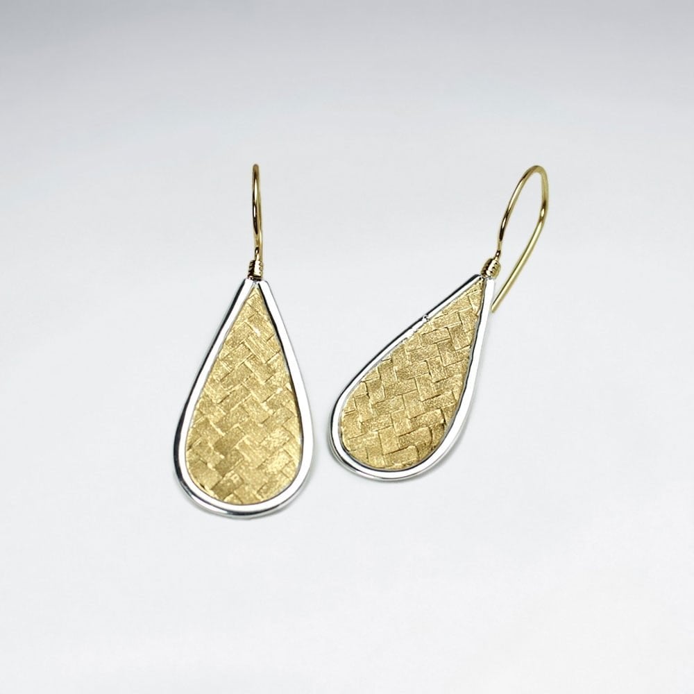 Teardrop Sterling Silver Hook Earrings