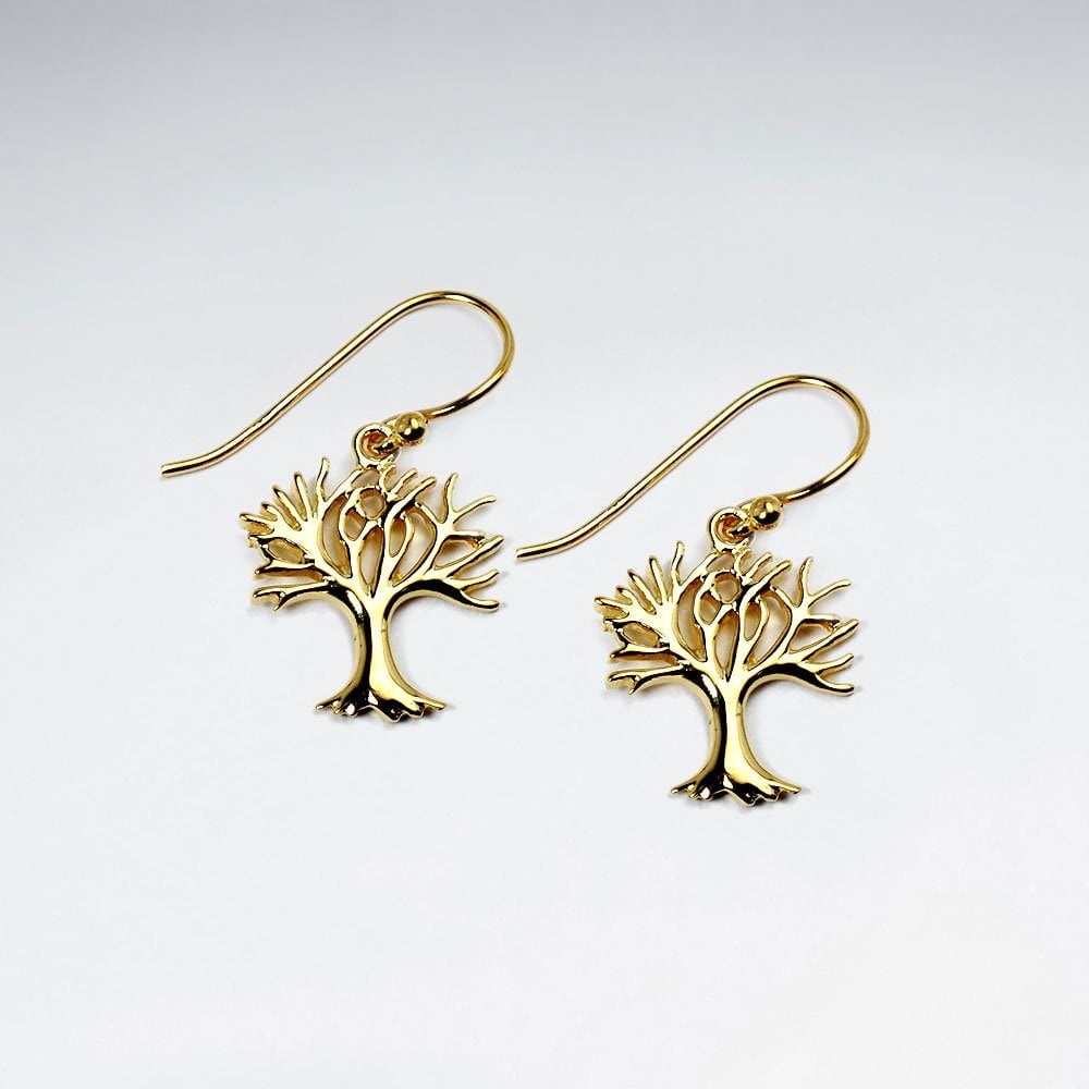 Sterling Silver Seasons Tree Dangle Earrings