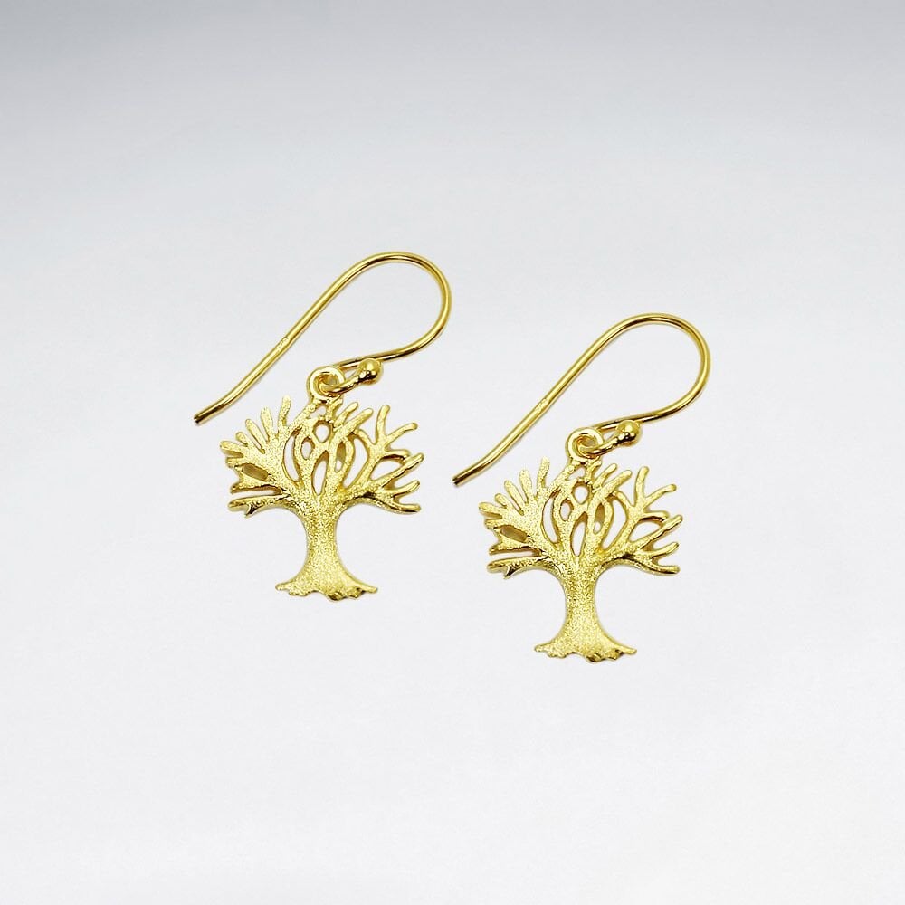 Sterling Silver Seasons Tree Dangle Earrings