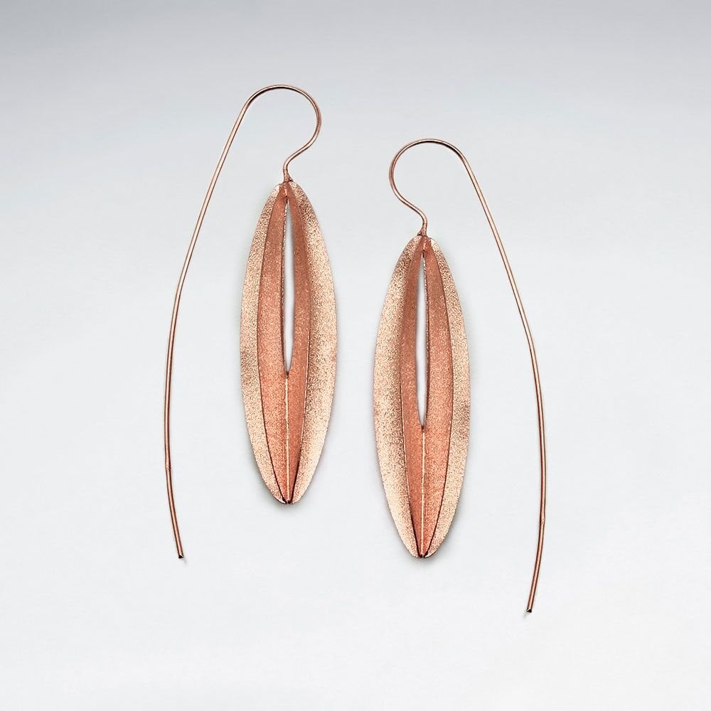 Linear Lines Modern Edge Sterling Silver Threader Statement Earrings