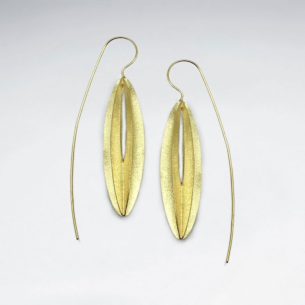 Linear Lines Modern Edge Sterling Silver Threader Statement Earrings