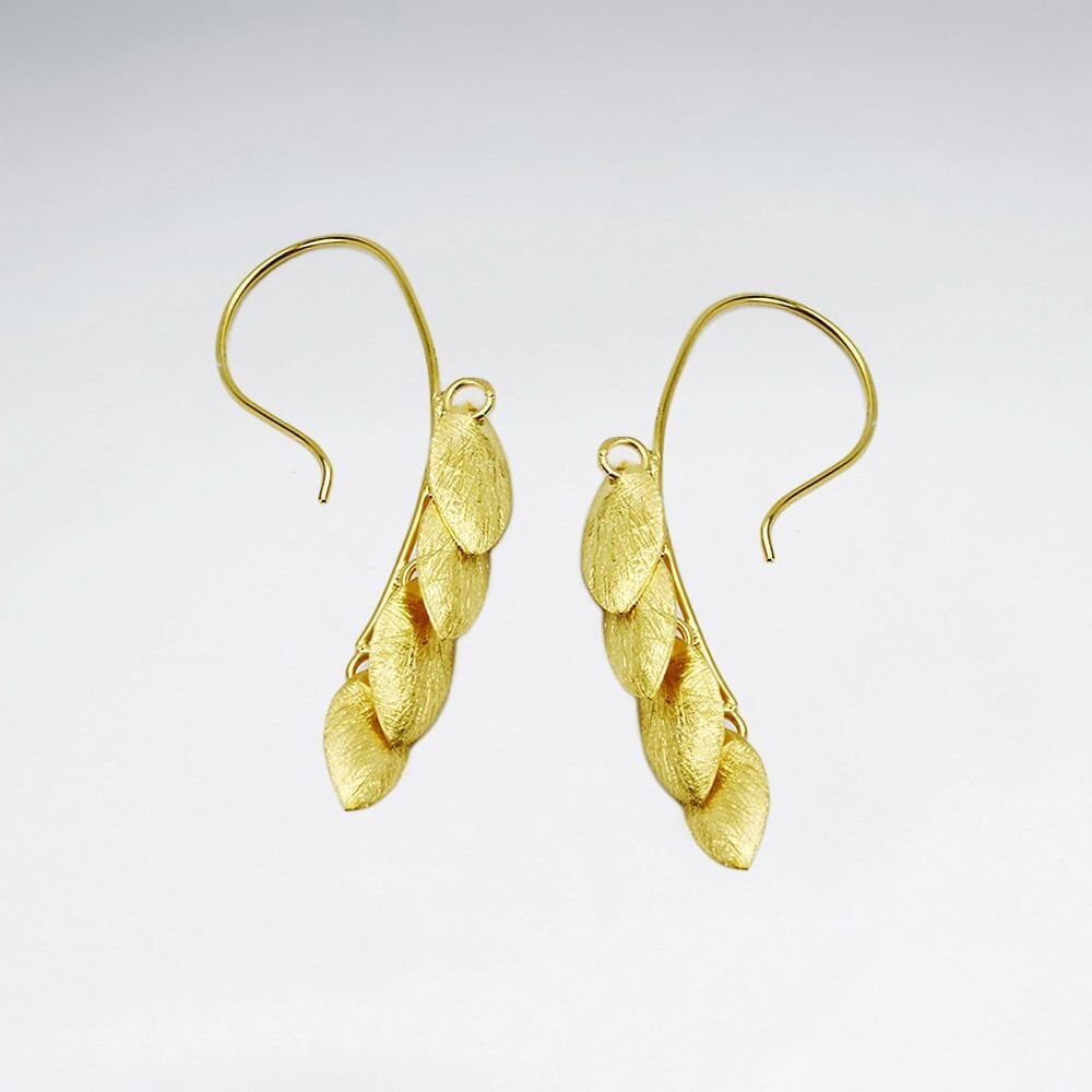 Sterling Silver Leaf Cascade Earrings