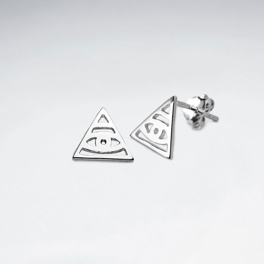 Sterling Silver Illuminati Stud  Earrings