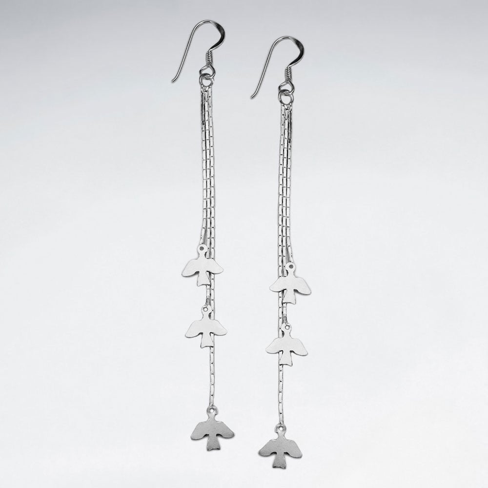 Take Flight Cascade Earrings in Sterling Silver