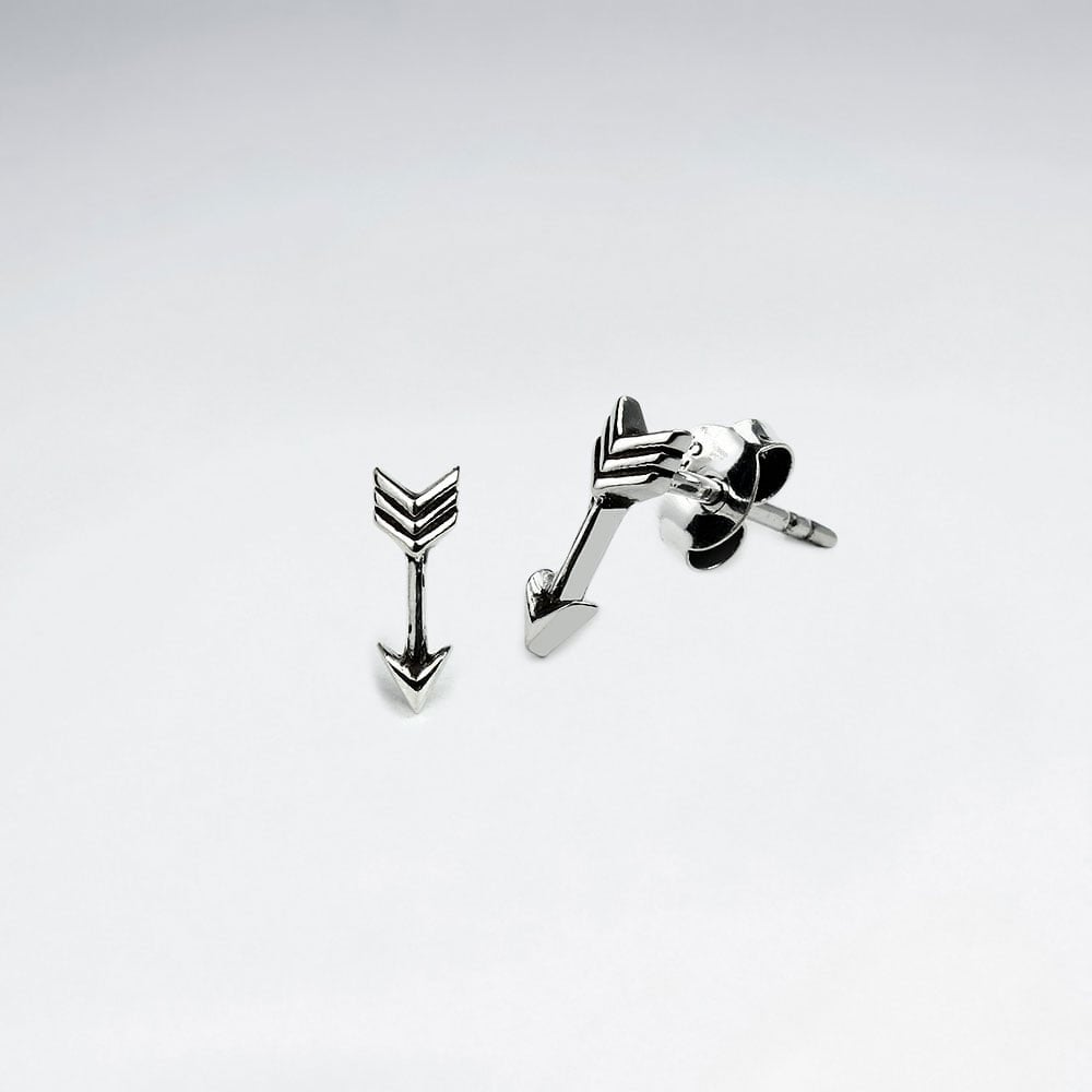 925 Silver Arrow Stud Earrings