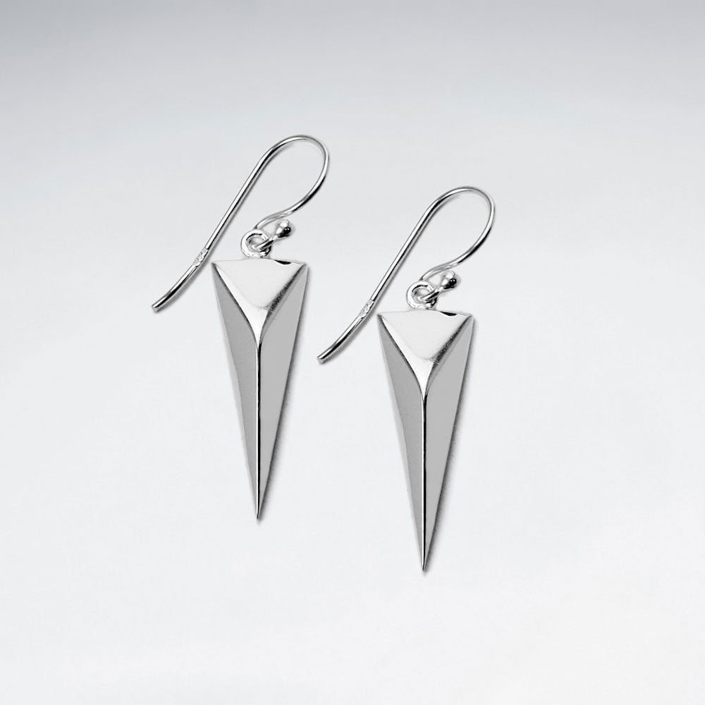 Long Arrow Sculptural Southwest Dangle Hook Earrings