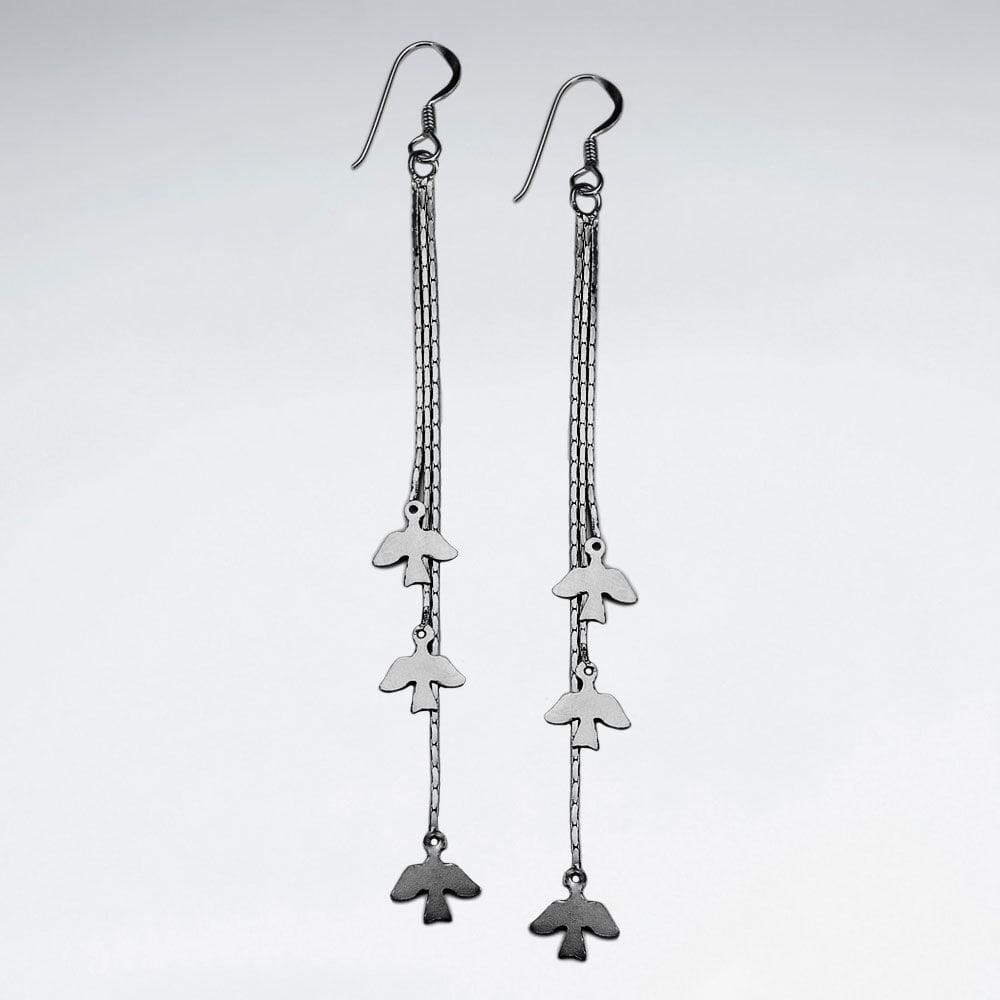 Take Flight Cascade Earrings in Sterling Silver