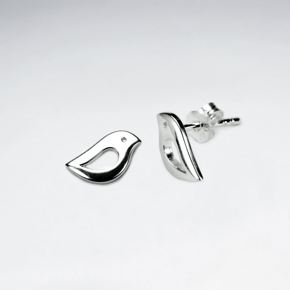 Sterling Silver Love Bird Earrings